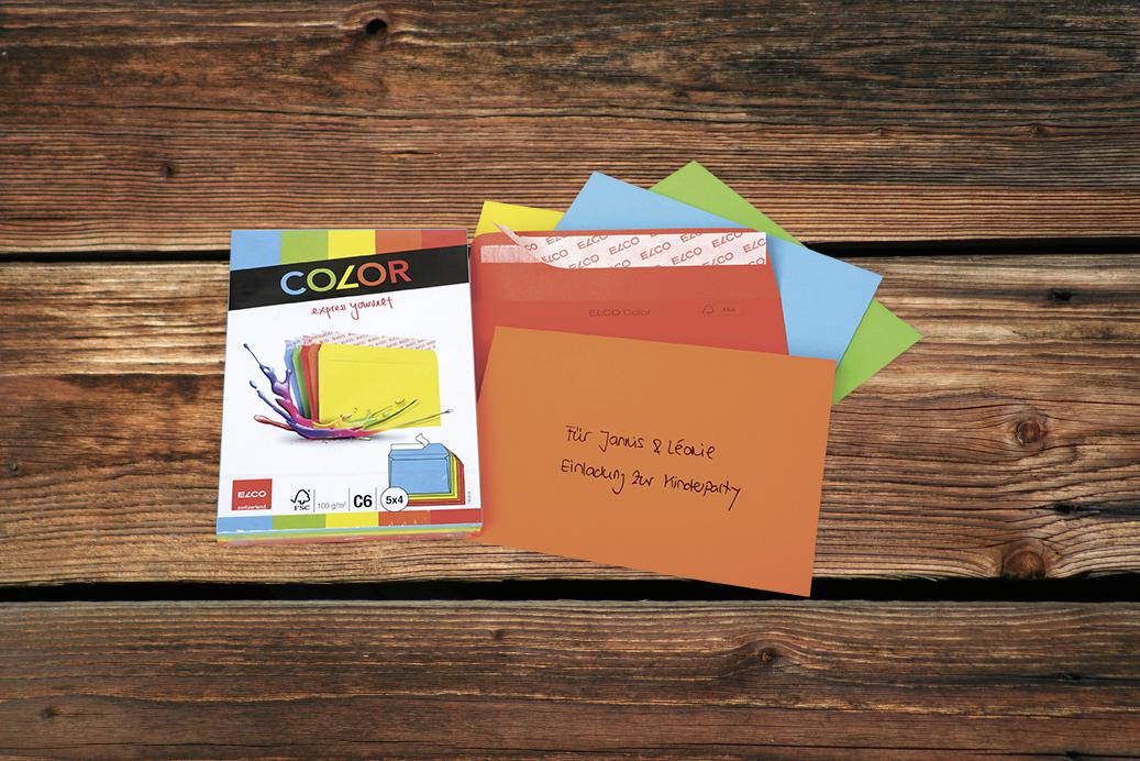 Briefhüllen C6 Haftklebend 5 Farben-Mix 100 g/qm 5x4 Stück Mindestabnahme 10 Packungen